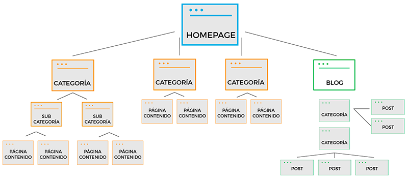 estructura sitio web